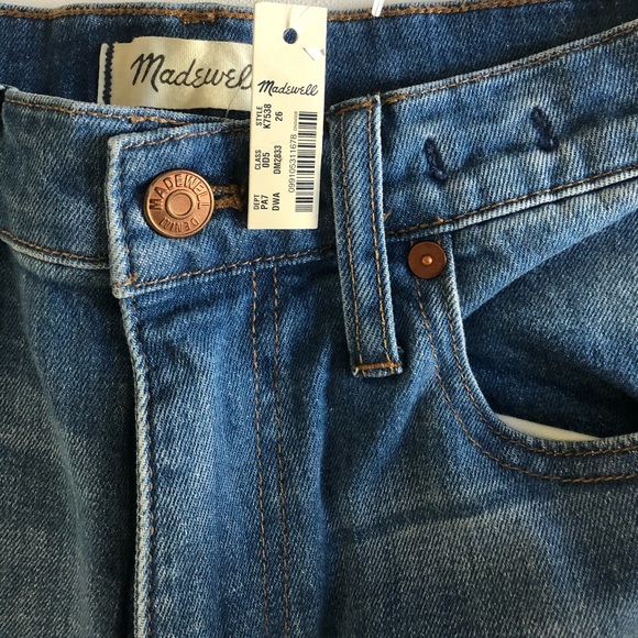 Madewell High Rise Slim crop Boyjean (Size: 26) - Picture 8 of 8